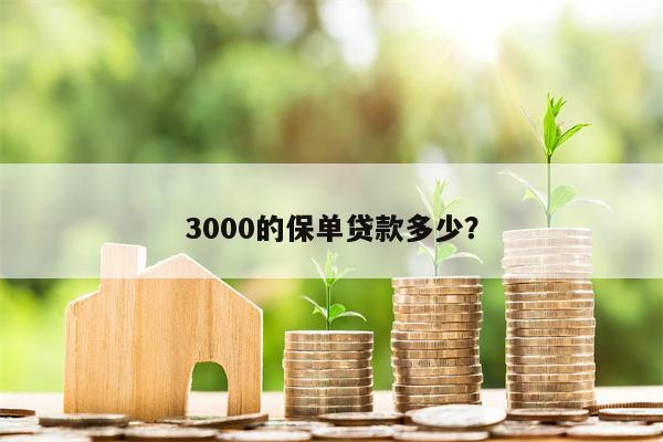 3000的保单贷款多少?