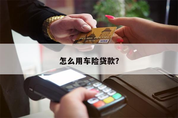 怎么用车险贷款？