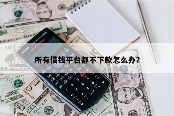 所有借钱平台都不下款怎么办?