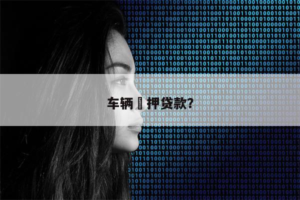 车辆掋押贷款?