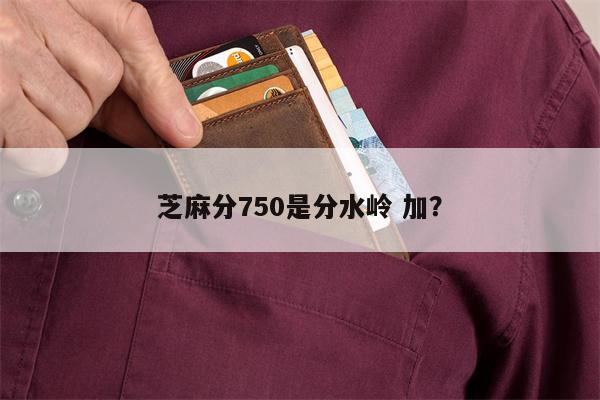 芝麻分750是分水岭 加？