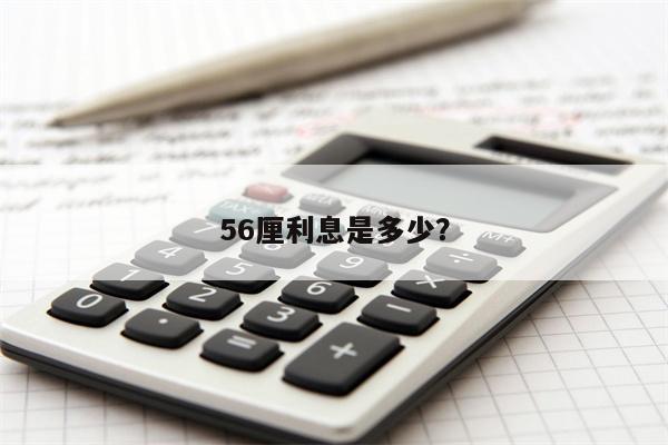 56厘利息是多少?