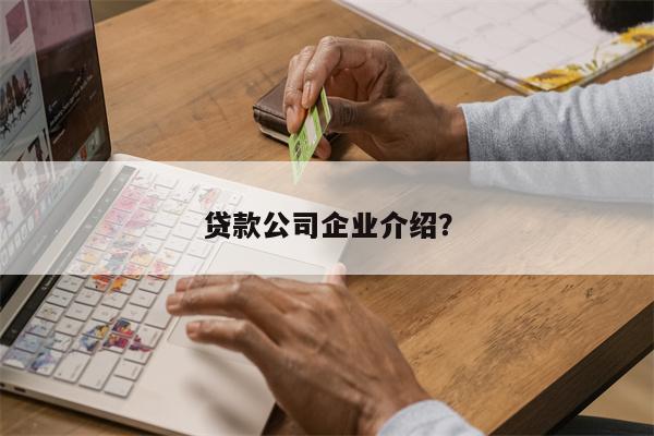贷款公司企业介绍?
