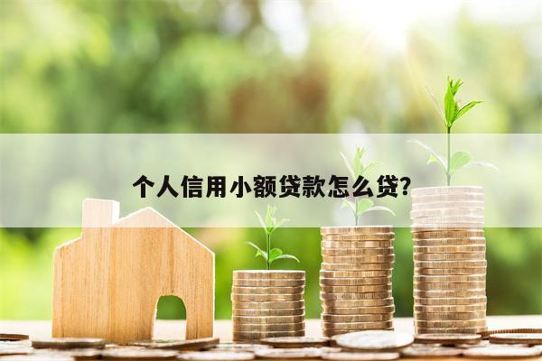 个人信用小额贷款怎么贷?