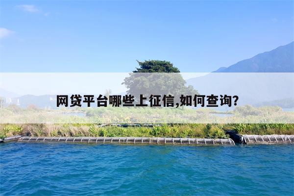 网贷平台哪些上征信,如何查询？