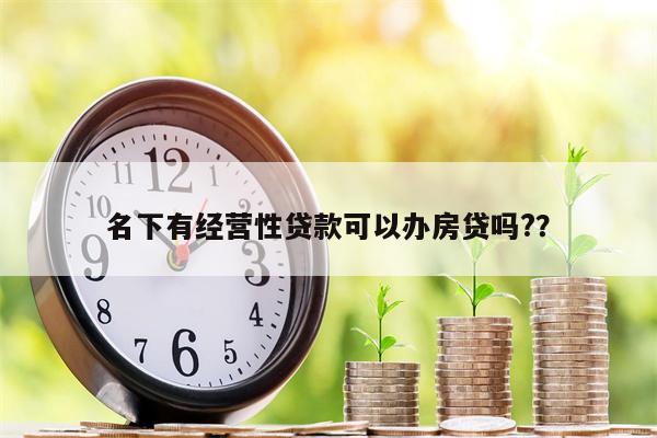 名下有经营性贷款可以办房贷吗??
