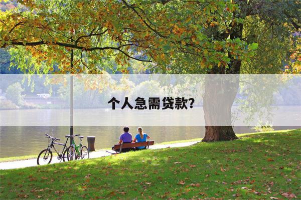 个人急需贷款?