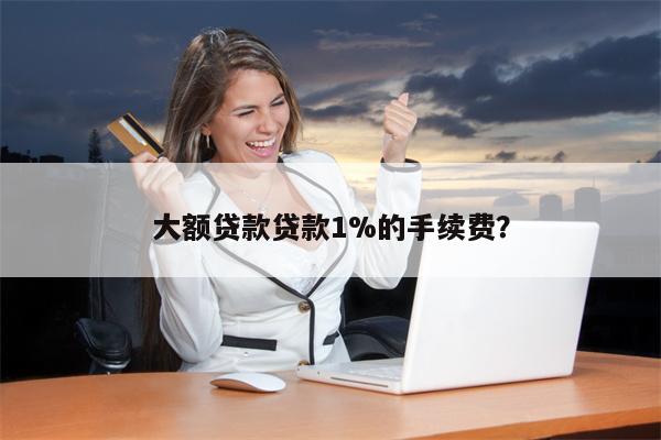 大额贷款贷款1%的手续费？
