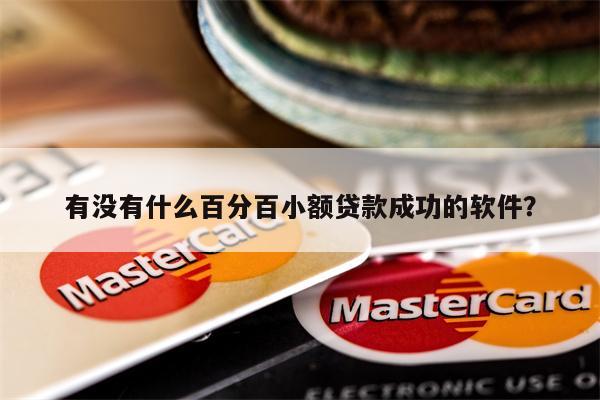 有没有什么百分百小额贷款成功的软件？