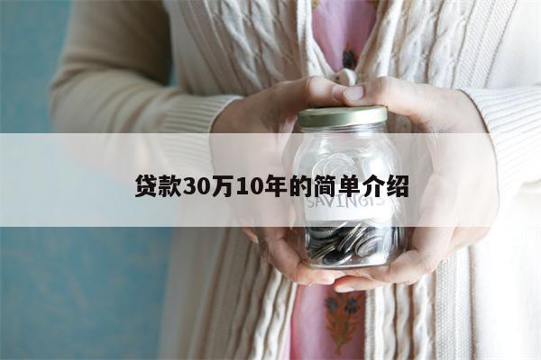 贷款30万10年的简单介绍