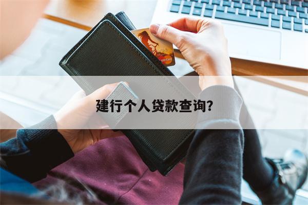 建行个人贷款查询？