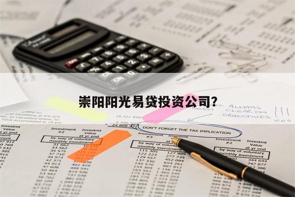崇阳阳光易贷投资公司？