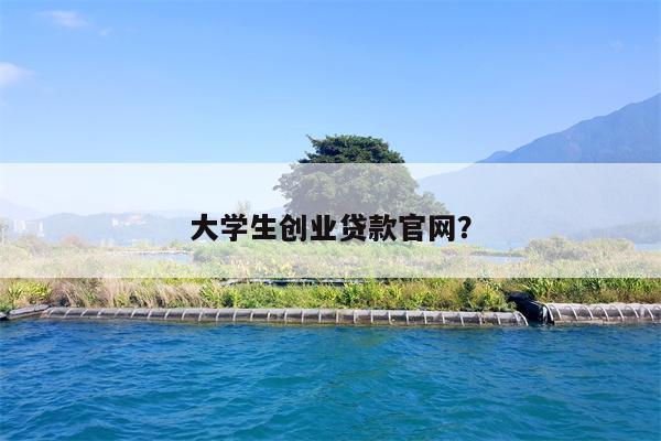 大学生创业贷款官网？