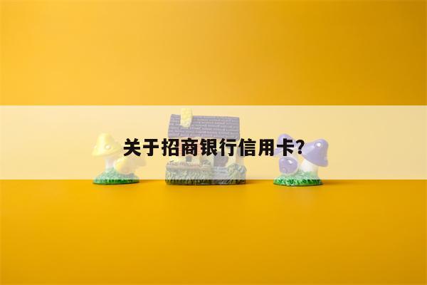 关于招商银行信用卡?