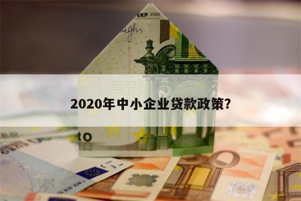 2020年中小企业贷款政策？
