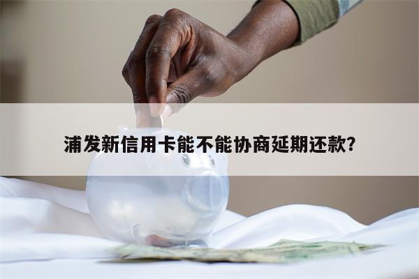 浦发新信用卡能不能协商延期还款?