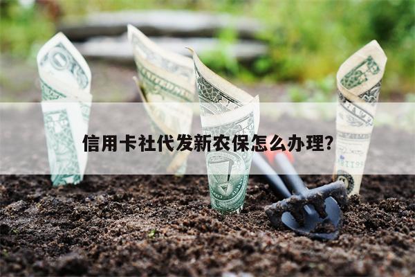 信用卡社代发新农保怎么办理？