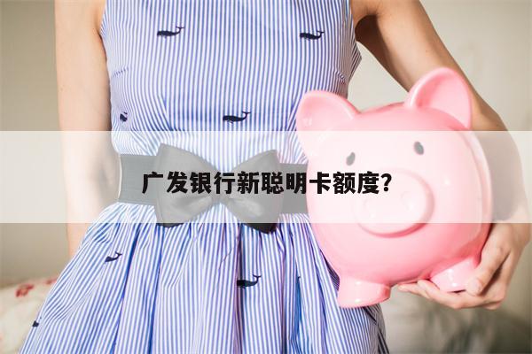 广发银行新聪明卡额度?
