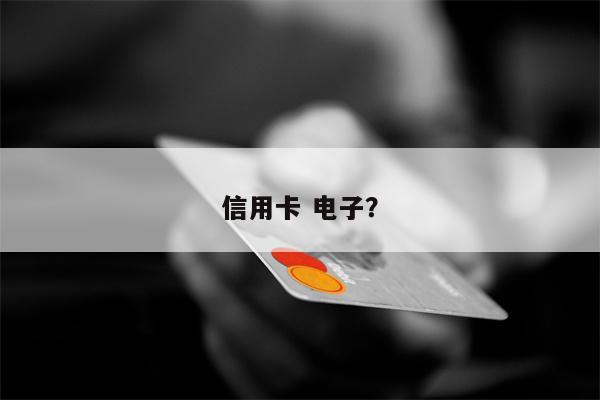 信用卡 电子?