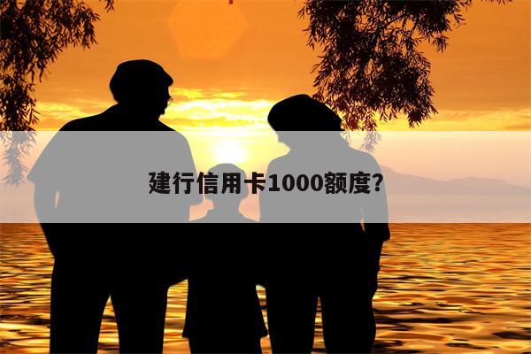 建行信用卡1000额度?