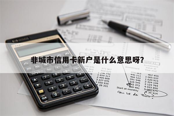 非城市信用卡新户是什么意思呀?