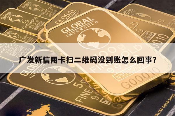广发新信用卡扫二维码没到账怎么回事？