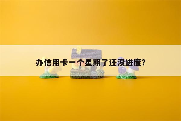 办信用卡一个星期了还没进度?