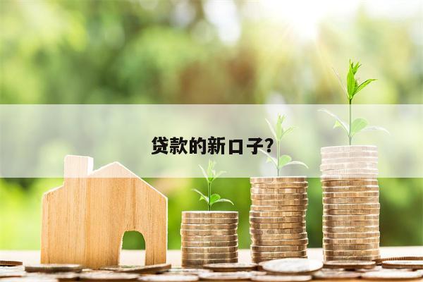 贷款的新口子？