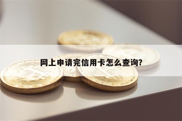 网上申请完信用卡怎么查询？