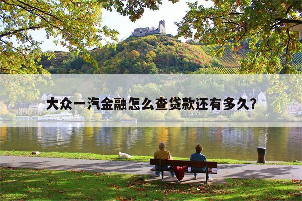 大众一汽金融怎么查贷款还有多久?