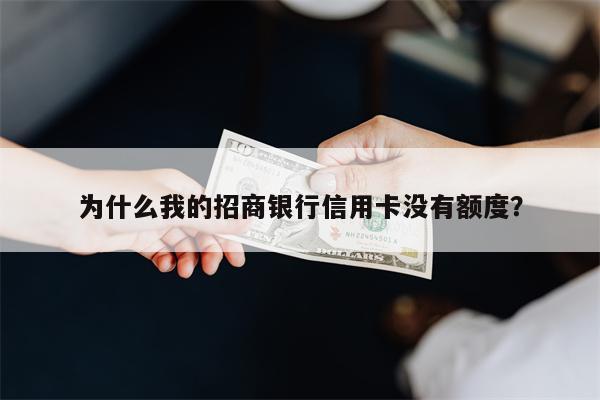 为什么我的招商银行信用卡没有额度?