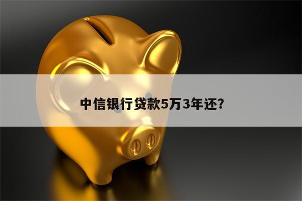 中信银行贷款5万3年还?