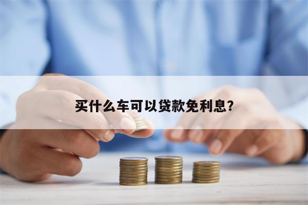买什么车可以贷款免利息?