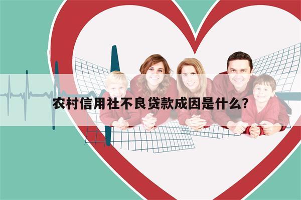 农村信用社不良贷款成因是什么?
