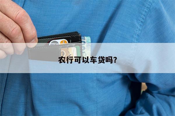 农行可以车贷吗?