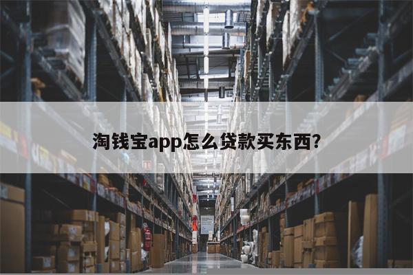 淘钱宝app怎么贷款买东西?