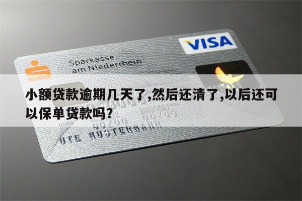 小额贷款逾期几天了,然后还清了,以后还可以保单贷款吗?