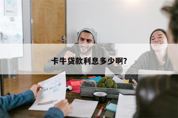卡牛贷款利息多少啊?