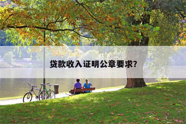 贷款收入证明公章要求?