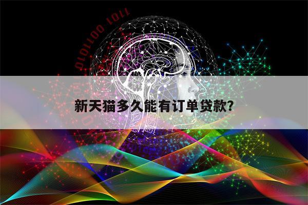 新天猫多久能有订单贷款?