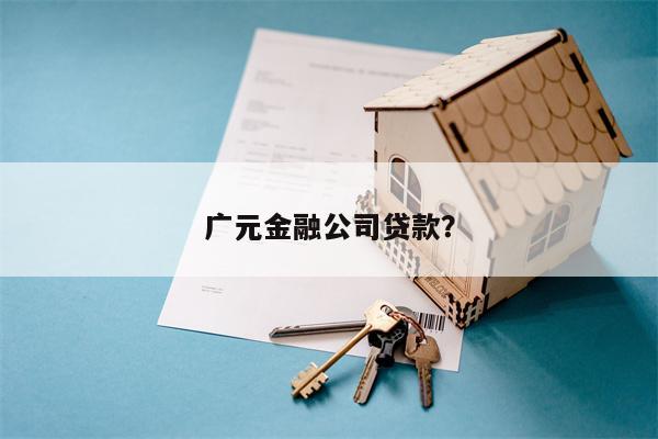广元金融公司贷款?