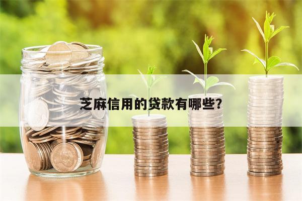 芝麻信用的贷款有哪些?