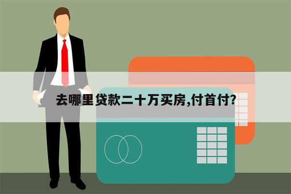 去哪里贷款二十万买房,付首付?