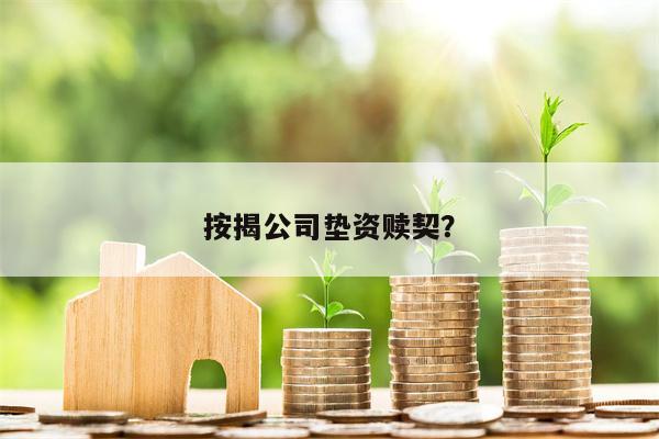 按揭公司垫资赎契?