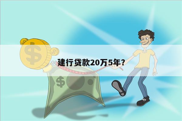 建行贷款20万5年?