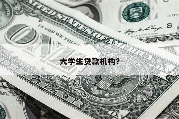 大学生贷款机构?