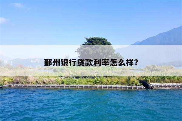 鄞州银行贷款利率怎么样?