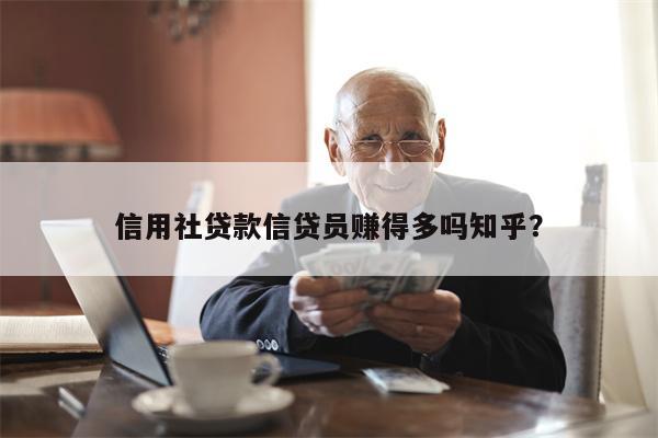 信用社贷款信贷员赚得多吗知乎?