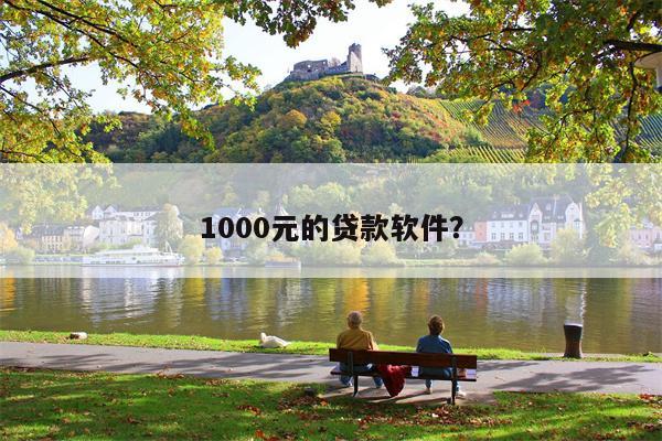 1000元的贷款软件?
