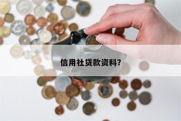 信用社贷款资料?